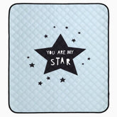 Borny Quilted Waterproof Mats You Are My Star Blue | The Nest Attachment Parenting Hub
